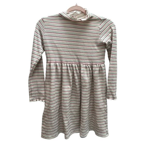 Hanna Andersson Striped Holiday Dress with Mock turtleneck, Size 10 girls - Picture 4 of 7